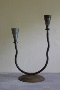 Kerzenständer aus Eisen, handgeschmiedet - by KunstKlamm16